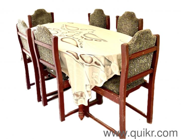 Sagwan Wood 6 Seater Dining Table with Sunmica Table Top ! Ahmedabad