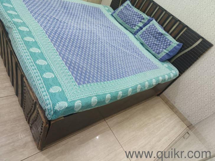 Double bed with box and mattresses Mohali Quikr
