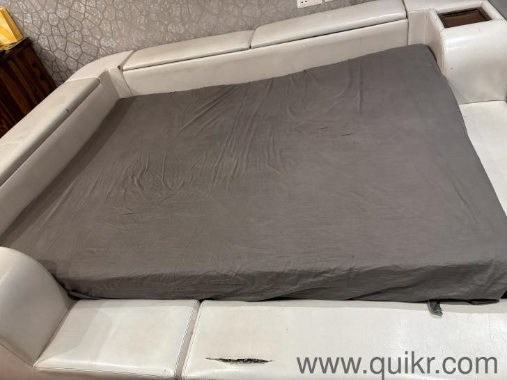 Upholstered bed with double mattress(1)