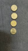old 1 and 2 rupees coins available and 5 rupees coins available with different historic significance(3)