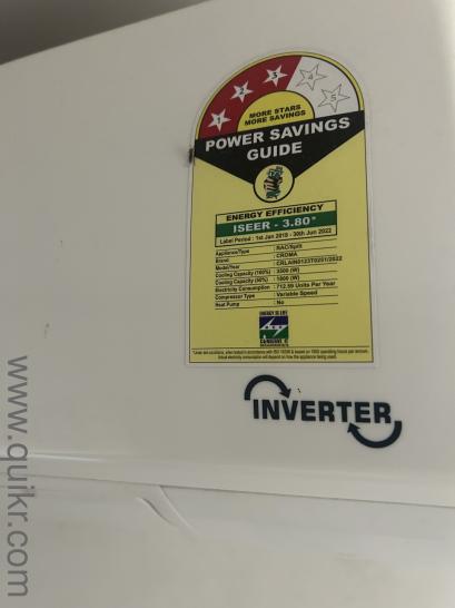 1 Ton Croma Inverter Split AC (2022 Model) - Barely Used(2)