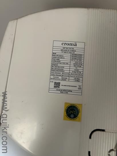 1 Ton Croma Inverter Split AC (2022 Model) - Barely Used(1)