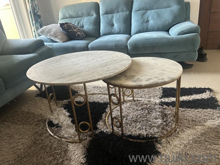MOVING SALE: Luxurious Marble Center Table Set of 2 (Mint Condition)