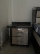 Modern Queen Hydraulic storage Bed Set (5 * 6.5)with one Side Table & Dressing Table Great Condition(3)