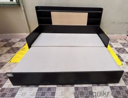 Sofa-Cum-Bed with Storage and two mattresses, Rebuilt main sofa/bed part to strengthen.(3)