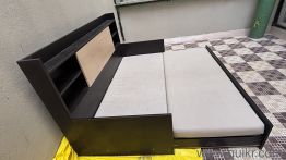 Sofa-Cum-Bed with Storage and two mattresses, Rebuilt main sofa/bed part to strengthen.(4)