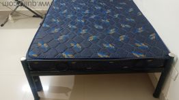 Steel cot bed with Mattress (no scratches, well in condition)(4)