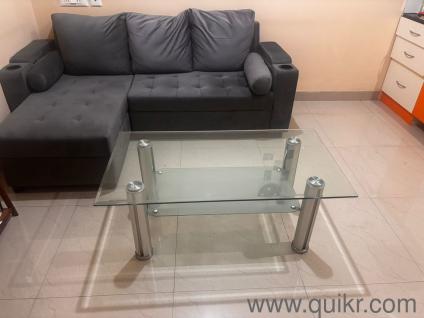 A good clean sofa good condition with coffee table and bookshelf(1)