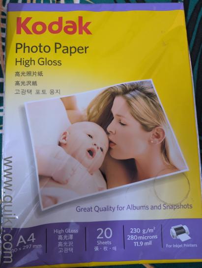 New packed Kodak Photo Paper High Gloss