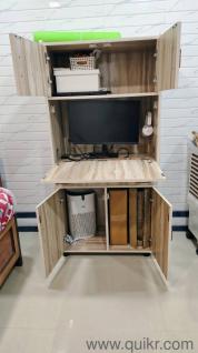 Gently used computer table with storage(1)