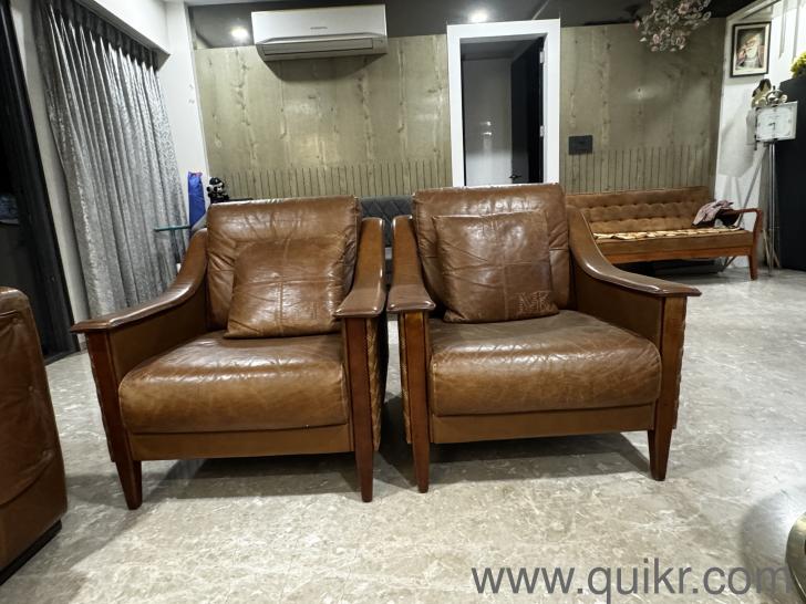 Imported full leather sofa. Tan coloured. 3 seater. 2 seater. 2 chairs(2)