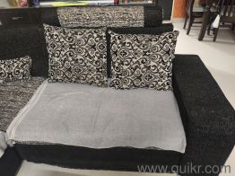 Fabric sofa set L shaped with cushions 7 seater without towel(2)