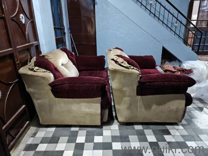 2 Sofa, glass table, dining table