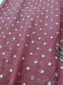 Elegant chiffon shimmer saree with heavy silver work(4)