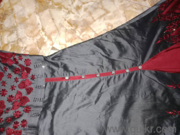 Grey and maroon gown(2)