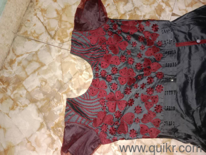 Grey and maroon gown(1)