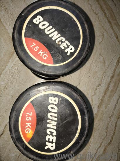 Well maintained no damages no rusting rubber coated bouncer dumbells(1)