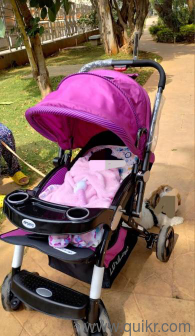 gently used branded crib, branded walker and luvlap stroller