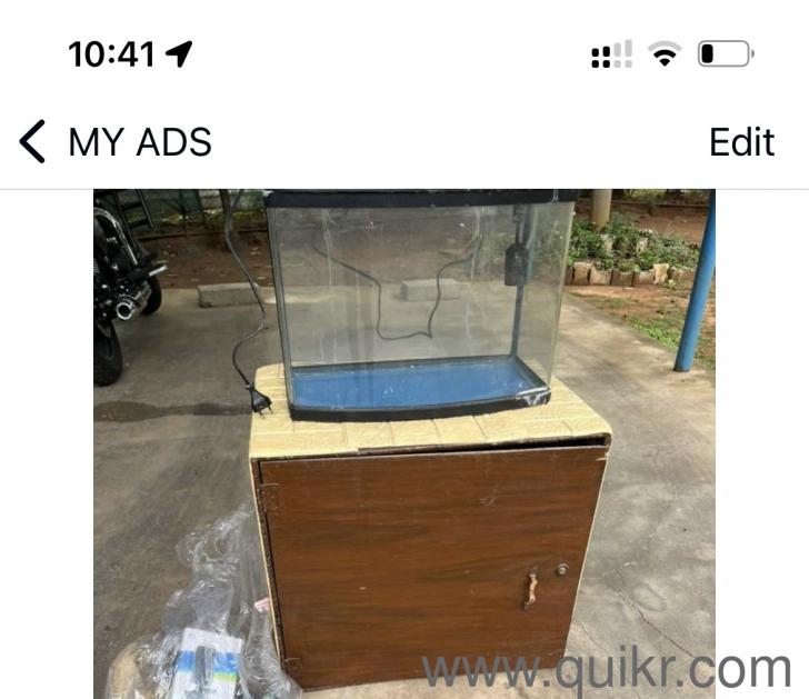Big aquarium with box to keep it