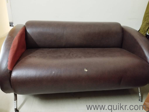 two seater sofa , foldable table with almost new two chairs