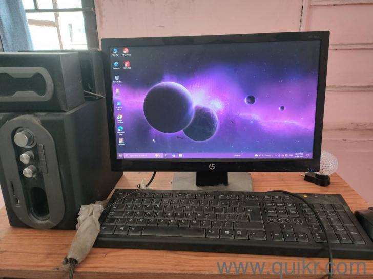 HP branded computer desktop