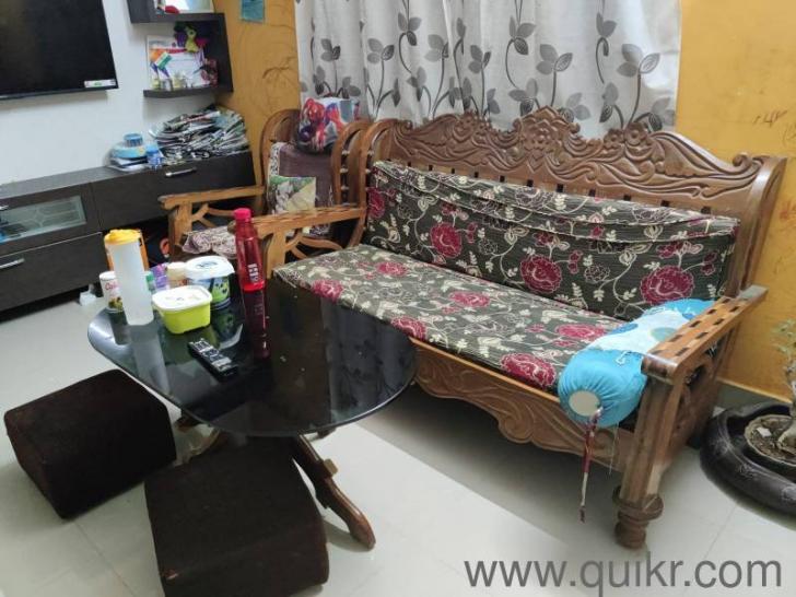 5 seater teak wood sofa for sell.. Bangalore Quikr