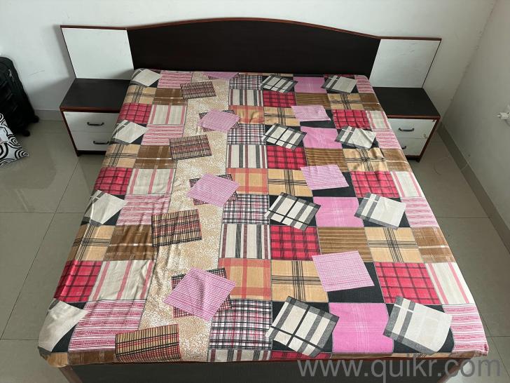Double bed, with storage containers, made of solid wood Surat Quikr