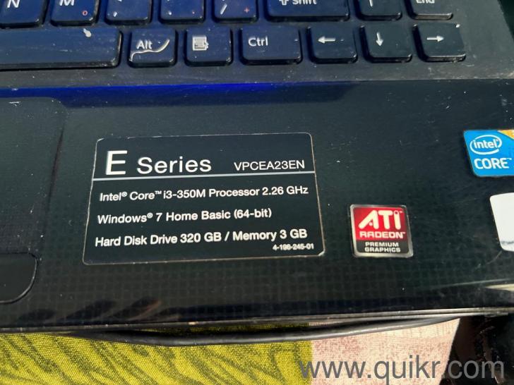 SONY Intel Core i3350M 2.26GHz Processor , 3GB Laptop Available at