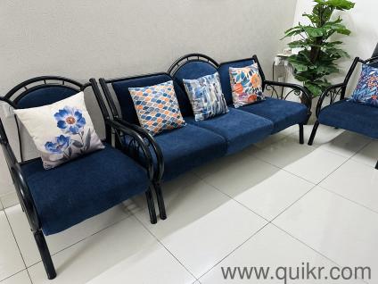 5 seater blue and grey colour sofa in good condition | Bangalore | Quikr