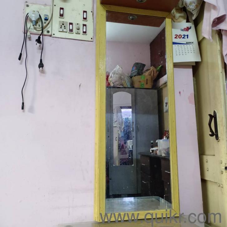 wooden Dressing table with mirror and 2 draws along with warm light