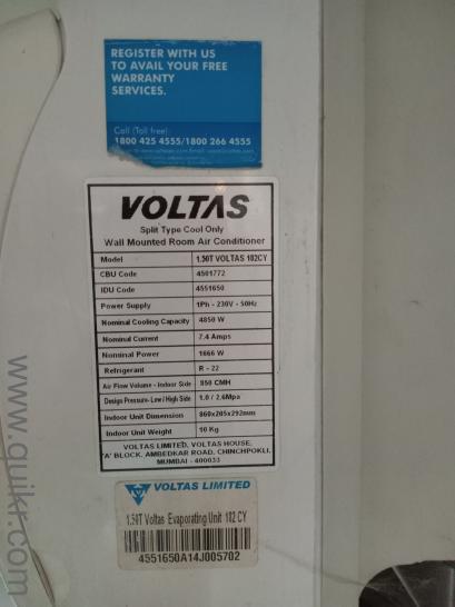 For sale 1.5 ton split AC