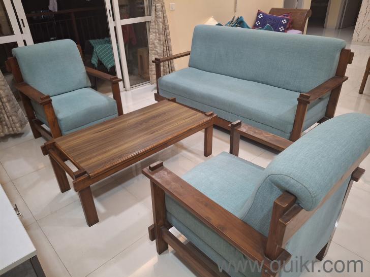 5 seater sofa with centre table made of pure teak from Chhatisgarhh