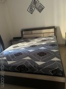 Modern Queen Hydraulic storage Bed Set (5 * 6.5)with one Side Table & Dressing Table Great Condition(2)