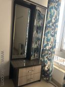 Modern Queen Hydraulic storage Bed Set (5 * 6.5)with one Side Table & Dressing Table Great Condition(4)