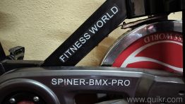 Gym cycle Professional model, used but it's in good condition, need seat cover replacement, rest all good. It's Red and black. Color.(3)