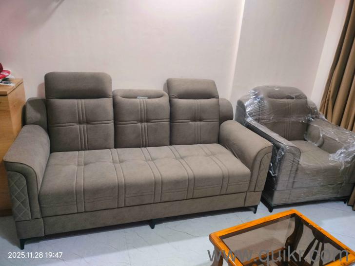 New sofa with chair, good condition . We are selling this because space issue in our flat