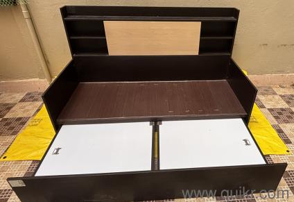 Sofa-Cum-Bed with Storage and two mattresses, Rebuilt main sofa/bed part to strengthen.(1)
