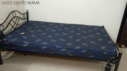 Steel cot bed with Mattress (no scratches, well in condition)(3)