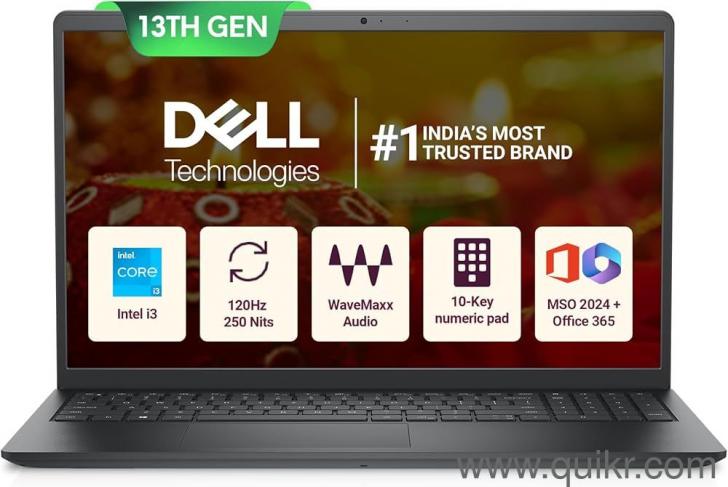 Dell 15, Intel Core i3 13th Gen - 1305U, 16 GB:DDR4 RAM, 512GB, FHD 15.6/39.6 cm Narrow Border Disp