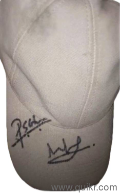 IPL Signed Cap - Autographed by Cricketers Ramakrishna Ghosh & Mayank Agarwal Limited Edition(1)