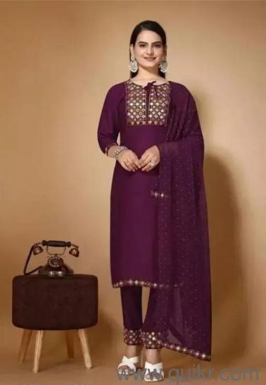 Women Kurta Set (Kurta + Pant + Dupatta) COD Available