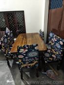 2 Sofa, glass table, dining table(4)