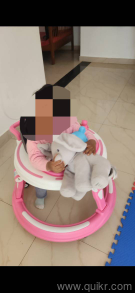 gently used branded crib, branded walker and luvlap stroller(3)