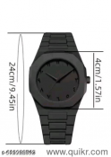 Aura Branded Watch That Features a Matte Black Finish And a Dial With Arabic Numerals.(4)