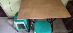 wooden table with 2 stools(3)