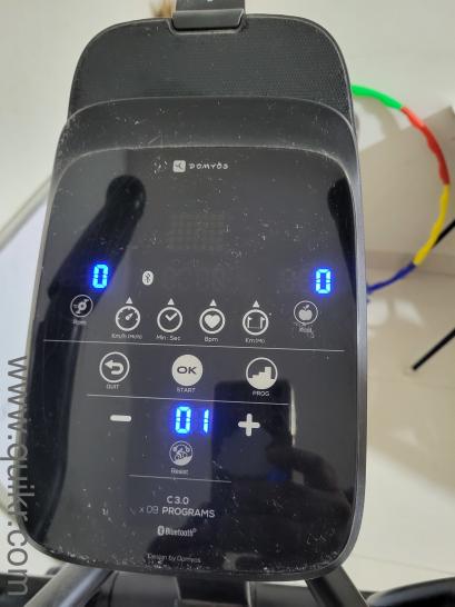 Decathalon, Domyos elliptical cross trainer, programs, display(3)