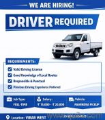 Driver requires for our commercial vehicle 