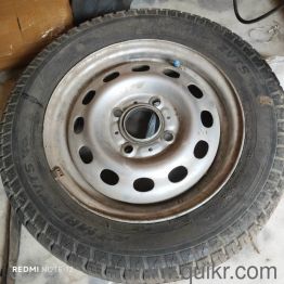 4 tyres with tubes installed with rim 13 inch size tata indica