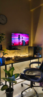 Computer Setup with Free Complementary (LEDlight+Calculator+Wifi-Router)