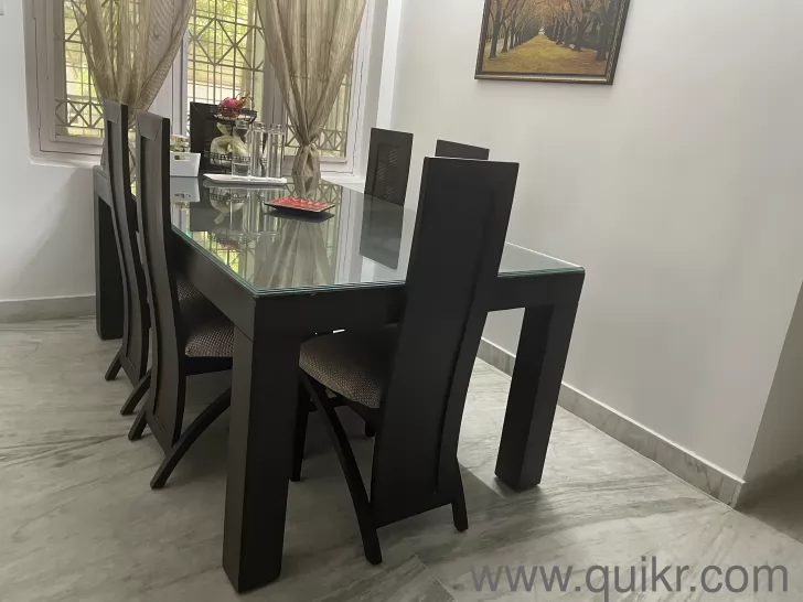 6 seater Glass top Dinning